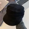 Sombrero de Monta de Ala Plana Marrón Gamuza para Mujer, Nuevo Sombrero Newsboy Estilo Británico Vintage Otoño e Invierno, Sombrero de Cabeza Grande para Otoño