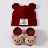 Bebés y Niños Pequeños de 0 a 12 Meses, Lindos Sombreros para Bebés para Niños y Niñas en Primavera y Otoño, Sombreros Rojos para Recién Nacidos de Mes Completo con Protección para la Fontanela, Festivos