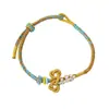 Pulsera de Nudo Wenchang Estilo Nuevo, Cuerda de Colores, Hilo Rojo Tejido a Mano, Buena Suerte en los Exámenes, Pulsera DIY de Pez Koi
