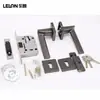 Cerradura de Puerta Silenciosa Interior Simple Personalizada Cerradura de Manija Dividida de Aleación de Aluminio Cerradura de Manija Magnética para Puerta de Madera de Dormitorio Negro Gris