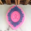 Molde de Silicone para Borda de Moldura de Foto Grande em Relevo DIY Moldura de Flor Borda Molde de Silicone Chocolate Artesanal Dobrado Molde de Bolo Dobrado Ferramenta Dobrada para Doce