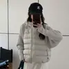 Chamarra de Invierno para Mujer con Capucha Mangas de Punto Abrigo Corto
