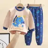 Conjunto de Ropa Interior para Niños, Pijama de Algodón Puro, Ropa de Otoño para Bebés Niñas, Pantalones de Otoño, Ropa Infantil Transfronteriza 100% Algodón al por Mayor