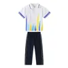 Uniformes de Jardín de Infancia de Verano, Ropa de Manga Corta de Secado Rápido, Ropa de Rendimiento Estilo Universitario, Uniformes de Clase de Primer Grado, Uniformes de Escuela Primaria