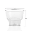 Em estoque Copo Transparente Descartável para Mousse Copo para Pudim de Farelo de Madeira Plástico Espessado Criativo Copo para Gelatina de Mesa de Sobremesa Copo de Sobremesa
