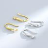Pendientes de plata de ley S925 con forma de tres diamantes, con un solo diamante, estilo japonés y coreano, chapados en oro, para mujer.