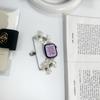 Correa de Pulsera Transparente de Perlas Adecuada para Applewatch iWatch Décima Segunda Generación 11/10