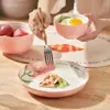 Juego Minimalista de Cuenco y Plato de Cerámica para Uso Doméstico, Vajilla de Alto Valor Estético, Tazones para Arroz, Tazones Pequeños, Tazones para Sopa, Tazones para Fideos y Platos Atractivos