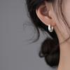 Aretes de Aro Liso de Aguja de Plata 925 Aretes de Moda Nuevos 2021 Aretes Estilo Frío Aretes para Mujer 2022