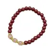 Pulsera de Arena Dorada Púrpura para la Salud y la Seguridad Estilo Chino Buena Suerte Bajo Contenido Arena Dorada Púrpura Regalos para Parejas Hombres y Mujeres Puestos de Lugares Turísticos
