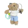 Colgante de Muñeco Oso de Peluche Creativo, Traje de Tenis de Moda, Llavero de Coche, Colgante de Bolsa de Muñeca Lindo y Adorable