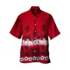 Camisa Casual de Verano para Hombre de Estilo Nuevo Europeo y Americano, Transpirable, de Manga Corta, Camisa Estampada en 3D del Día de la Independencia