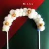 Ins Cartão Decorativo para Bolo Encaixável Arco Bola de Pelo Decoração de Bolo de Aniversário Acessórios para Mesa de Sobremesas Arco