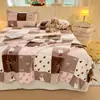 Juego de sábana y fundas de almohada de terciopelo de leche para otoño e invierno, simple y elegante, adecuado para dormitorios de estudiantes, recámaras y uso doméstico