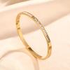 Nova moda japonesa e coreana pulseira de aço titânio feminina luxo leve incrustada fivela de diamante quadrado temperamento ins pulseira de joias que não desbota