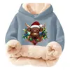 Sudadera con capucha de talla grande, suelta, de algodón compuesto y borrego, forrada de forro polar, sin bolsillos, para primavera y otoño, transfronteriza del Sudeste Asiático