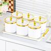 Set de Lujo Ligero de Alta Gama para Almacenamiento de Dulces para Sala de Estar, Mesa de Centro, Bandeja para Snacks, Bandeja Exhibidora de Snacks, Tarro para Almacenamiento de Frutos Secos