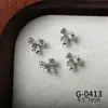 Nuevo Lazo de Cobre Incrustado con Circonita Joyería Tridimensional Versátil Lujo Ligero Lazo de Corbata Cinta DIY Joyería de Uñas Portátil Pedrería