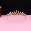 Coroa Tiara Infantil Princesa Rosa Menina Casual Strass Coroa de Aniversário Meninas Performance Cristal Passarela Faixa de Cabeça