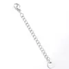 Cadena de Extensión para Collar de Acero de Titanio con Cierre de Langosta Cadena de Cola de Marca 18K Cadena de Extensión Ajustable Accesorios para Joyería DIY