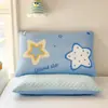 Almohada larga de gofre de dibujos animados de seda de hielo floral para que las niñas duerman en la cama, almohada para las piernas para dormir de lado, cojín de maternidad