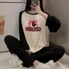 Pijama de Traje con Cara Sonriente Coreana Auténtico de Dongdaemun para Mujer Suave Agradable a la Piel Ropa para Dormir Deportiva para el Hogar Ropa para Mujer Transmisión en Vivo Estilo Nuevo