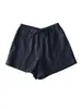 Alta calidad, un imprescindible para todos. Refrescante y transpirable para primavera y verano. Pantalones cortos de lino a la moda, sencillos, versátiles, adelgazantes, con cintura elástica para mujer