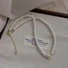 Colar com Pingente de Camélia e Pérola de Vidro para Mulheres, Corrente de Pescoço de Design Exclusivo de Alta Qualidade, Nova Corrente Popular para Clavícula