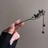 Horquilla de Jade Estilo Antiguo, Nueva Horquilla Simple y de Alta Gama Estilo Chino, Accesorio para el Cabello Diario para Niñas con Qipao