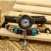 Lote Mixto moda elegante todo-fósforo reloj pulsera piel de vaca colgante pez pequeño reloj pulsera estudiante reloj pulsera cuero genuino para mujer