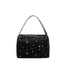 Bolsa de Cosméticos de Lunares Estrellados, Bolso de Mano para Mujer, Neceser de Gran Capacidad, Bolsa de Almacenamiento de Aspecto Elegante, Estuche para Lápices de Estudiante