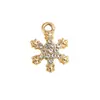Nuevo Estilo Colgante Pequeño Copo de Nieve DIY con Diamantes Accesorios de Aleación Pendientes Colgantes Pulsera Accesorios de Joyería para Mujer Materiales Hechos a Mano