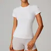 Camiseta Personalizada de Secado Rápido Ropa de Yoga Manga Corta Top de Fitness Cubierta Deportiva para Correr al Aire Libre Manga Corta para Mujer 8455