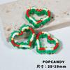 Comercio exterior transfronterizo de cuentas navideñas DIY Hombrecito de jengibre Árbol de Navidad Material hecho a mano Joyería Cuentas Cuentas pintadas a mano Muñeco de nieve