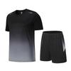 Ropa deportiva de secado rápido para hombre, de seda de hielo, de verano, de manga corta, para correr por la mañana, con plumas, para entrenamiento de baloncesto, pantalones cortos.
