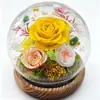 Caja de regalo con tapa esférica de cristal, flor eterna, rosa verdadera, girasol, flor eterna de Yunnan, regalo para San Valentín y el Día de la Madre.