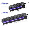 Hub de 7 puertos Hub con interruptor Interruptor de siete puertos Hub de enlace USB2.0 Hub USB de 7 puertos USB Bare Metal