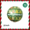 Bola de Navidad transfronteriza de 18 pulgadas MerryCrhistmas fiesta temática de invierno Noche de Navidad decoración con globos de película de aluminio