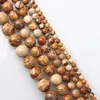 Ventas Directas de Fábrica Joyería al por Mayor de Piedra Natural Pulsera DIY Piedra con Imagen Natural Cuentas Sueltas Cuentas Redondas Cuentas Semi-Terminadas