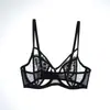 Comércio Exterior Sutiã Feminino Francês Orelha de Coelho Copo Lingerie Sutiã Mostrando Seios Grandes Pequenos Anti-Queda Respirável Verão Fábrica Atacado