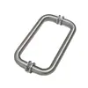 Manija de acero inoxidable 304 hecha a medida por el fabricante, manija de puerta de vidrio para baño, manija dorada de tubo redondo para sala de ducha
