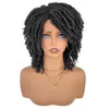 Pelucas de rastas rizadas africanas transfronterizas, pelucas populares de trenza hueca, ventas directas de fábrica de pelucas rizadas cortas de fibra sintética