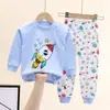 Conjunto de Ropa Interior para Niños, Pijama de Algodón Puro, Ropa de Otoño para Bebés Niñas, Pantalones de Otoño, Ropa Infantil Transfronteriza 100% Algodón al por Mayor