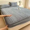 Novo Protetor de Colchão de Lã de Leite, Amigo da Pele, Espessado, Quente para o Inverno, Quarto de Dormitório Estudantil, Totalmente Envolvente, Lençol de Cama Antiderrapante Conjunto de Três Peças