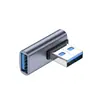 Cabo de extensão de dados USB, adaptador de cotovelo em U USB-C para USB para laptop, transmissão de 10 Gbps