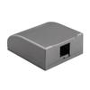 Interruptor de Vidrio Templado Ultrafino para Hogar Tipo 86 de Pared Control Sencillo Doble Gris Panel de Enchufe de Cinco Orificios de Un Polo