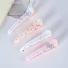 Clip para el Cabello sin Costuras de Gatito Lindo de Dibujos Animados con Puntos para Mujeres Flequillo Lateral Clip para Maquillaje Clip de Pinza de Pato Posicionamiento Accesorios para el Cabello Pasador