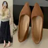 Zapatos profesionales de punta versátiles para aumentar la altura interior, zapatos casuales de tacón grueso Mary Jane de una sola pieza para mujer, múltiples zapatos de cuero suave para conducir, estilo nuevo