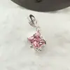 Pingente Quadrado de Zircônia Banhado a Ouro Real 18K Estrela Pequenas Contas de Gota Acessórios para Joias DIY