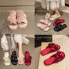 Zapatillas Cruzadas de Satén Elegantes con Perlas y Camelia de Estilo Pequeño y Fragante, Calzado de Casa, Sandalias Planas Antideslizantes para Mujer